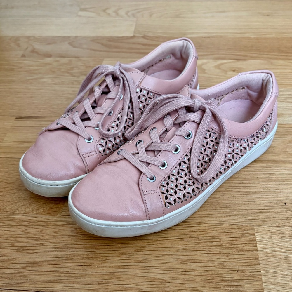 ALDO Dusty Pink Rhinestone Sneakers - Picture 3 of 8